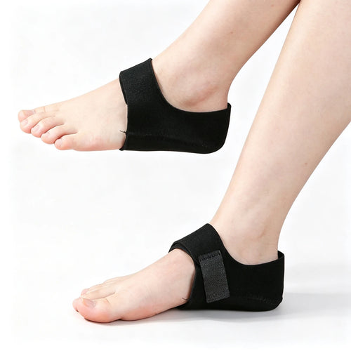 Protège-talon gel porté au pied